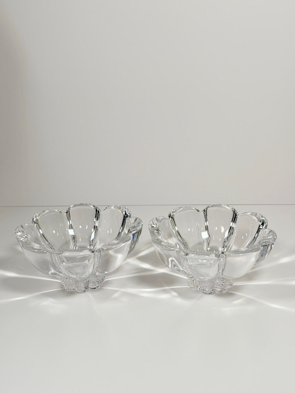 Vintage Crystal 6” Trinket Dish ~ Set of 2